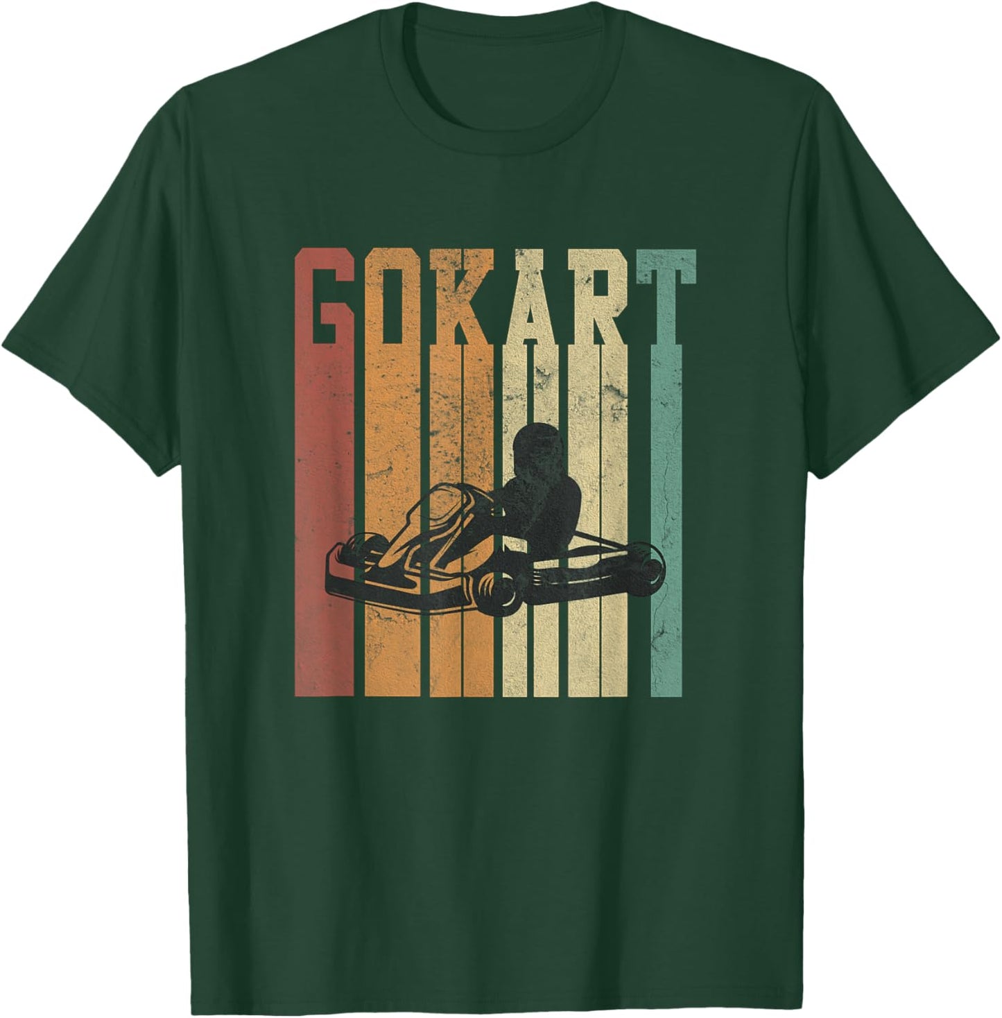 Go Kart Racer Retro Funny Karting Championship Winner T-Shirt - T-Shirt | Forest