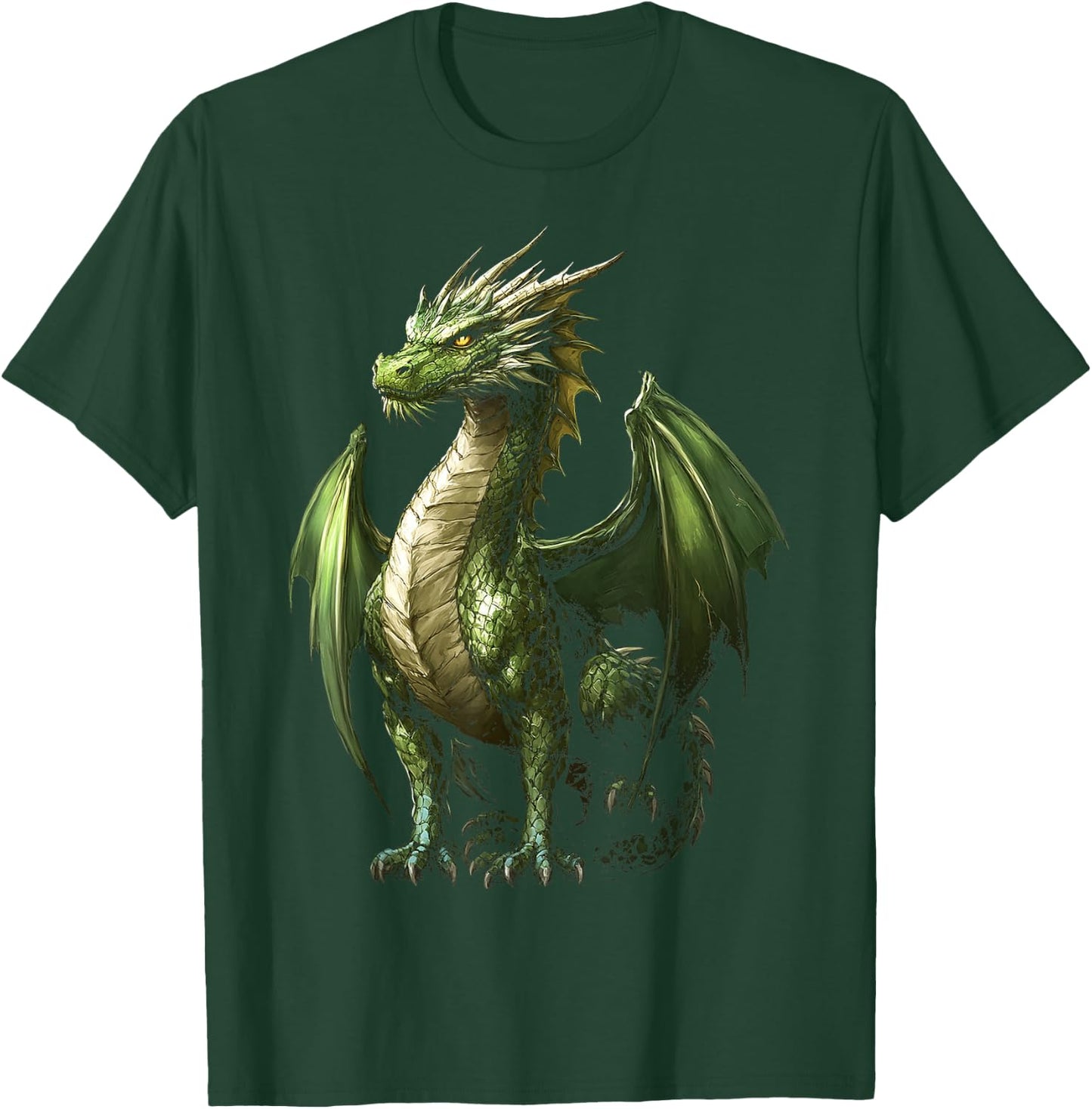 Green Dragon Motif Mythical Art Green Dragon T-Shirt - T-Shirt | Forest