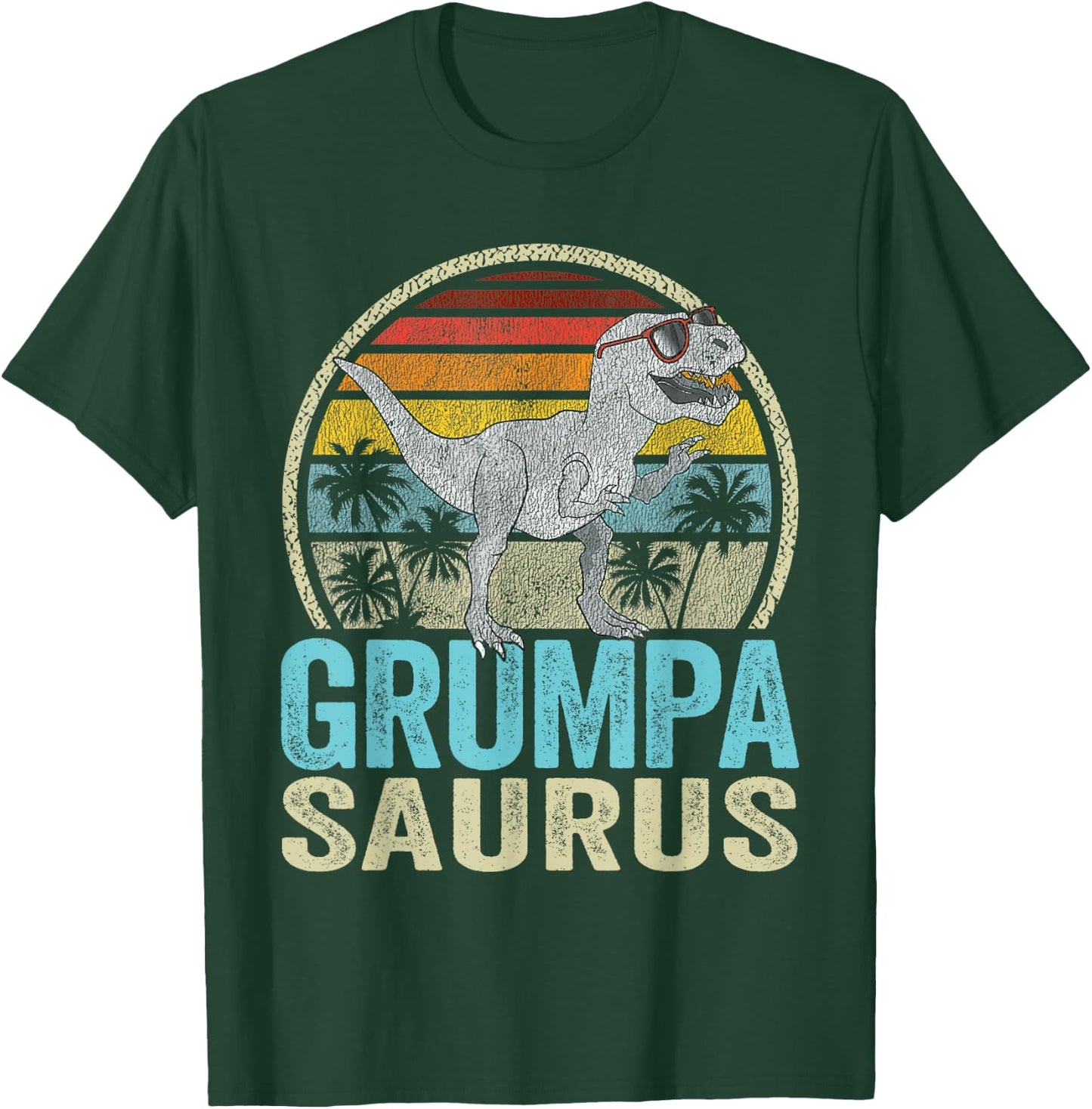 GrumpaSaurus T Rex Dinosaur Saurus Family Matching T-Shirt - T-Shirt | Forest