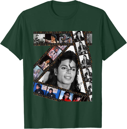 The King of Pop Michael Jackson MJ-002 Black Cotton 100% , -Adults, Small, Short Sleeve T-Shirt - T-Shirt | Forest