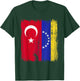 Turkey Venezuela Half Flag Turkish Venezuelan Jersey T-Shirt - T-Shirt | Forest