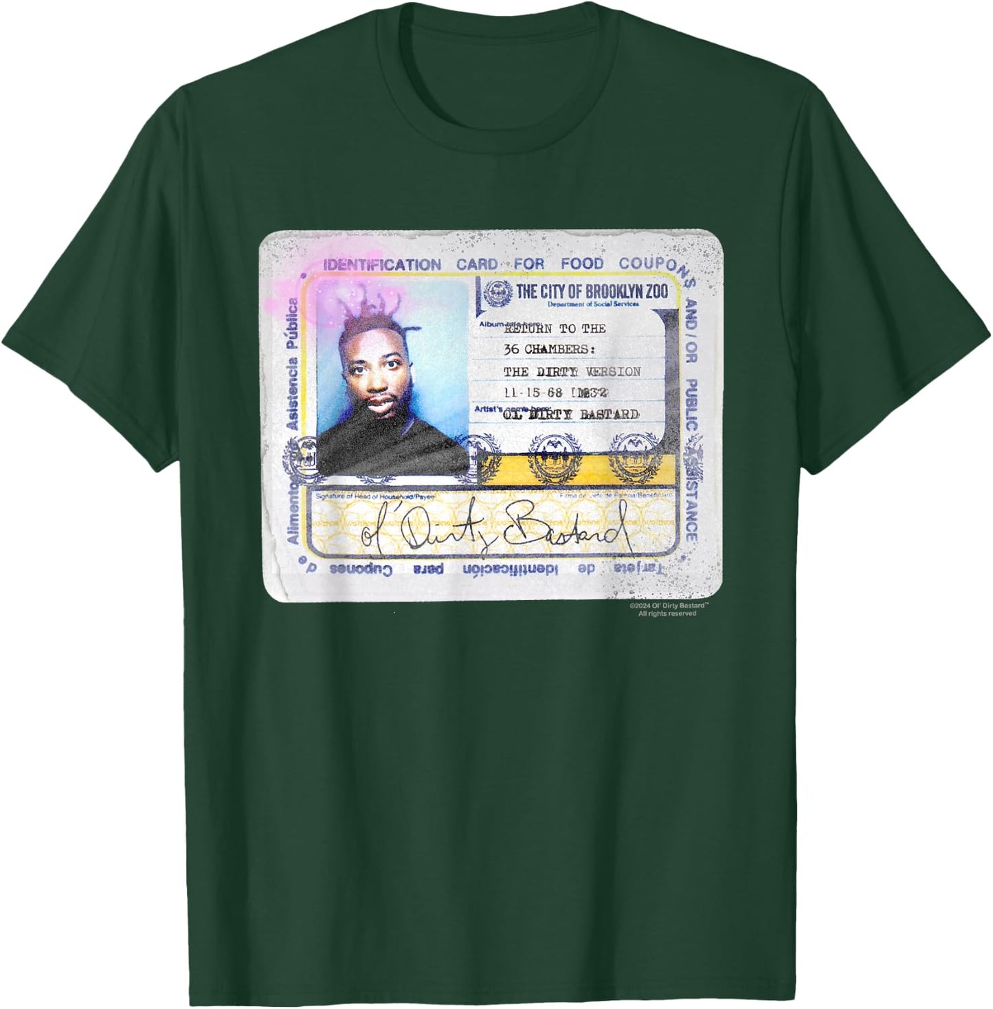 ODB Ol Dirty Ba-ard ID Return 36 Chambers Brooklyn Zoo Raw T-Shirt - T-Shirt | Forest