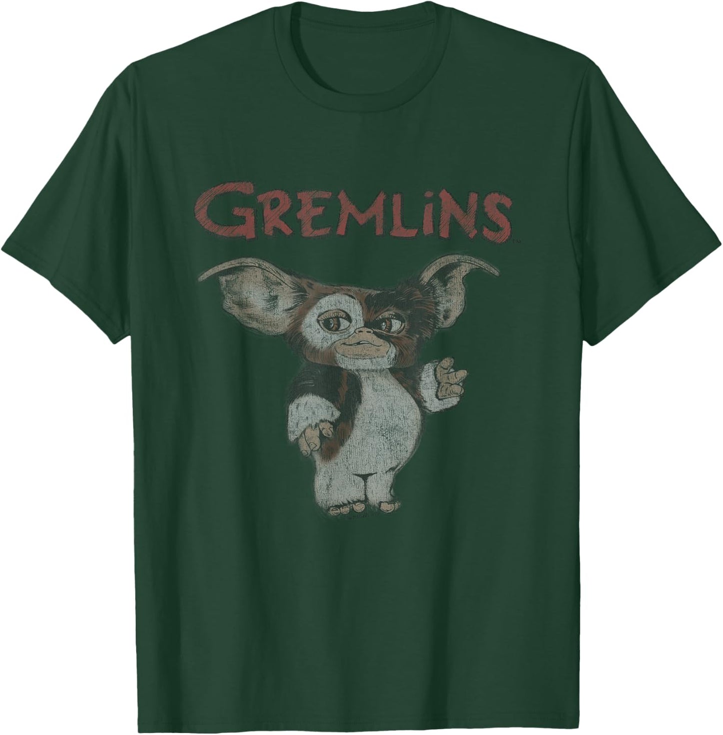 Gremlins Faded Gremlins - Officially Licensed by Warner Brothers - Black - - Short Sleeve - - Regular Fit - Small T-Shirt - T-Shirt | Forest