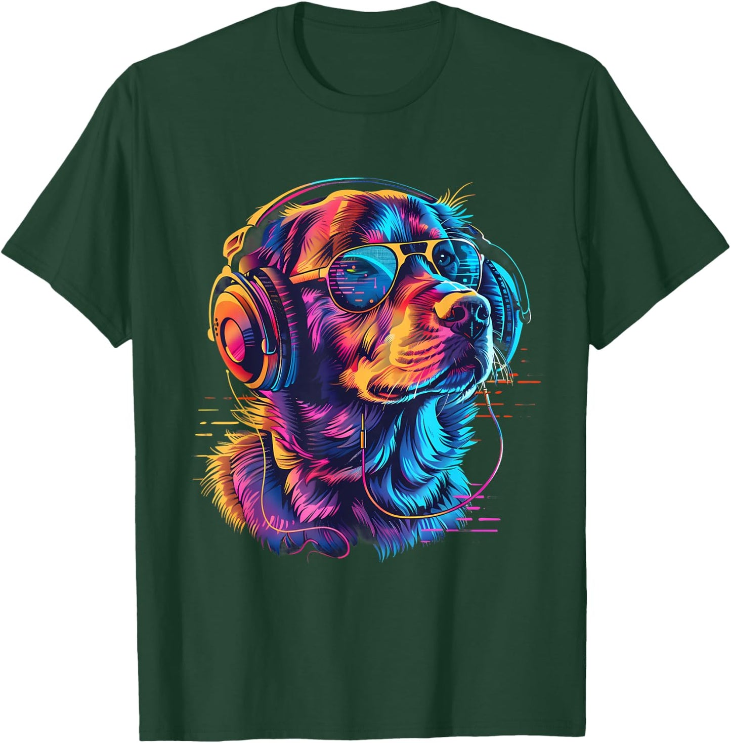 Dog DJ House Music Techno Music Headphones Beatmaker EDM T-Shirt - T-Shirt | Forest