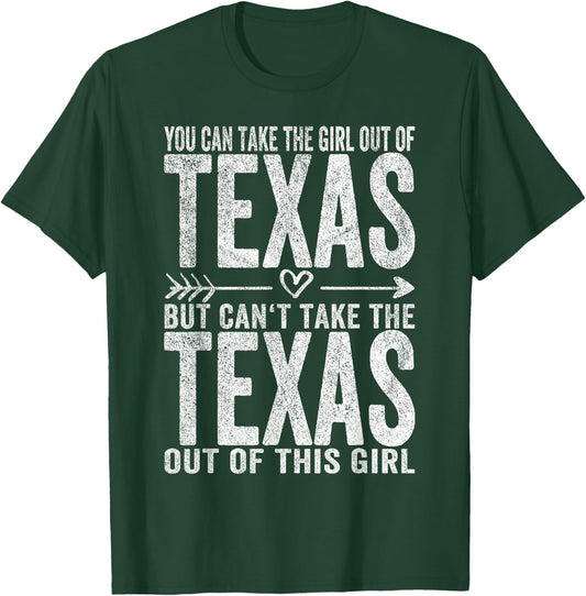 Girl Out of Texas Hometown Home Texas T-Shirt - T-Shirt | Forest