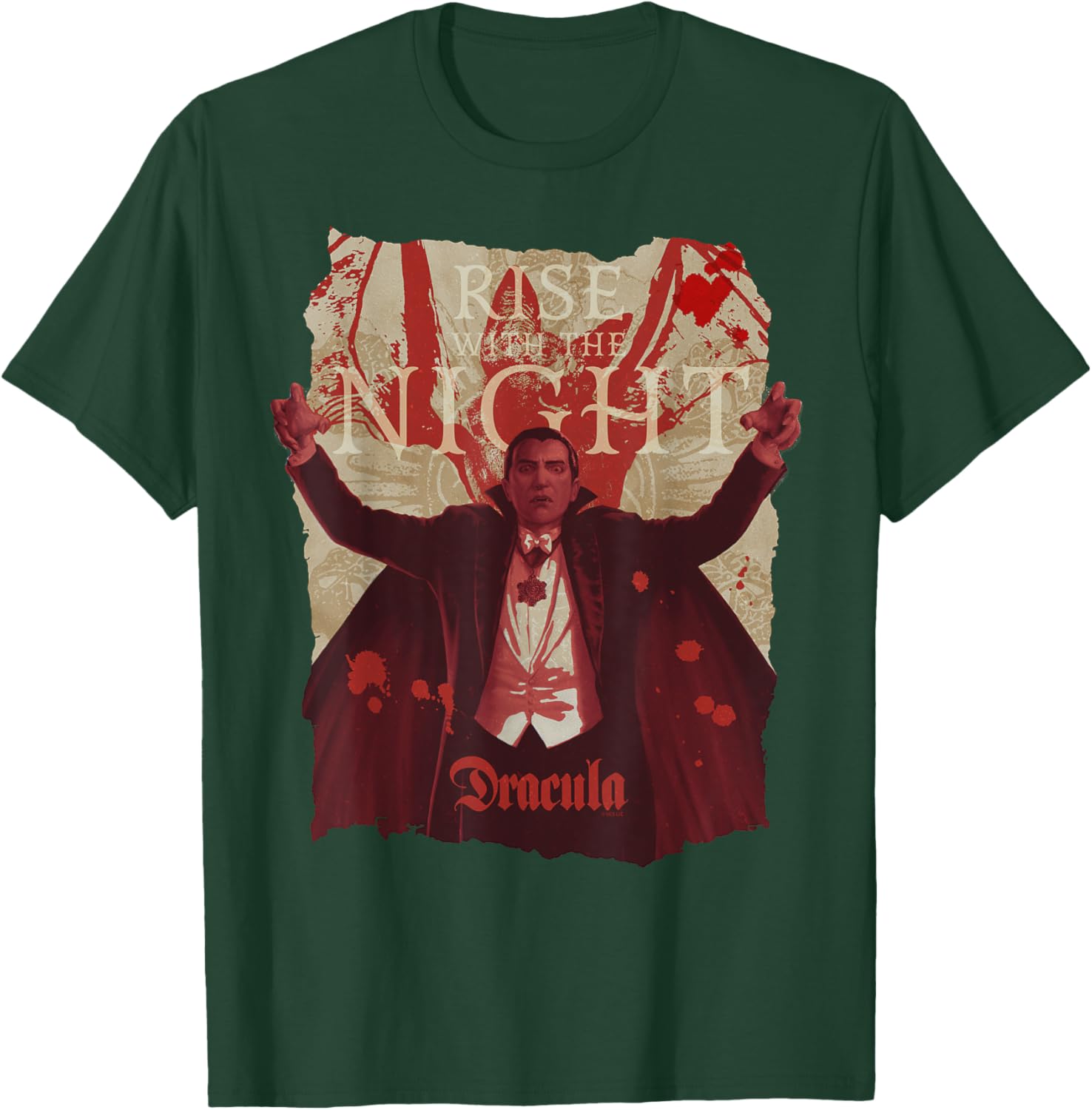 Universal Monsters Dracula Rise With The Night T-Shirt - T-Shirt | Forest