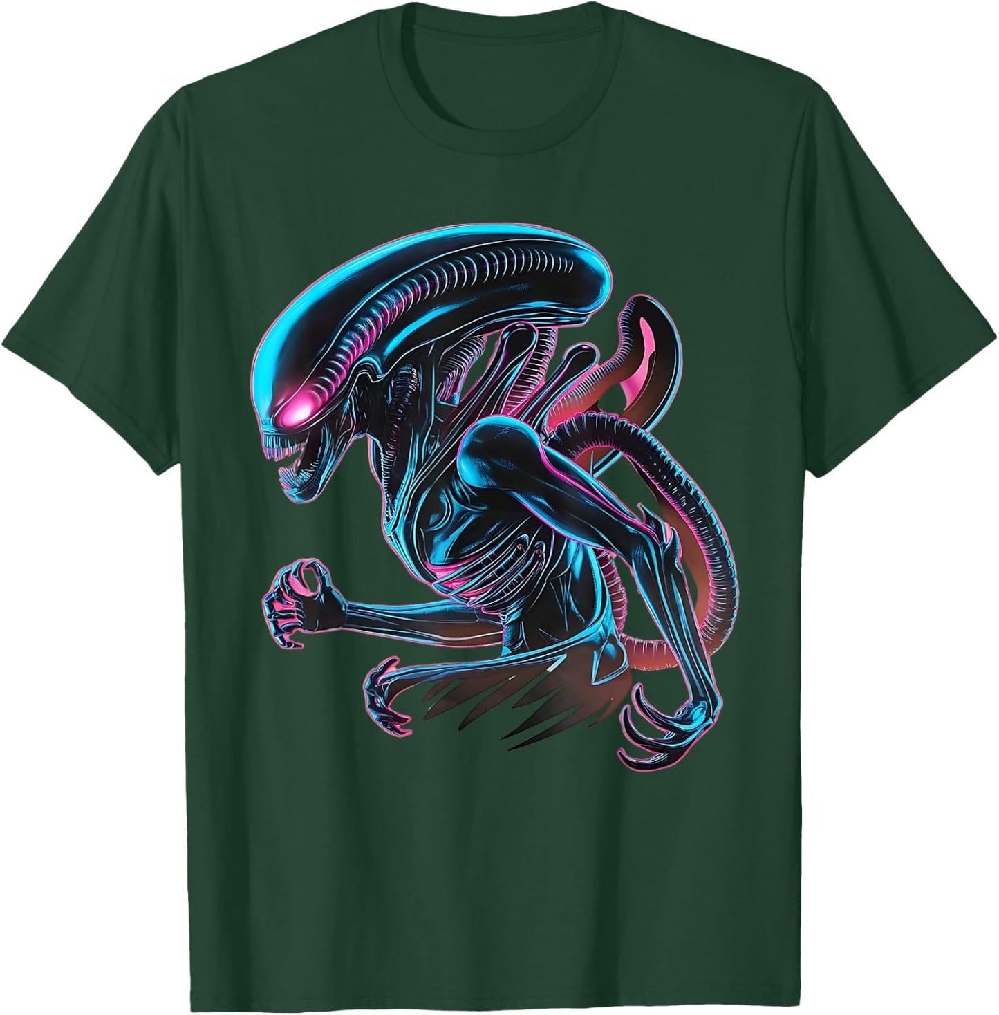 Illustrated poster with Alien Xenomorph Alien 45th Anniversa T-Shirt - T-Shirt | Forest