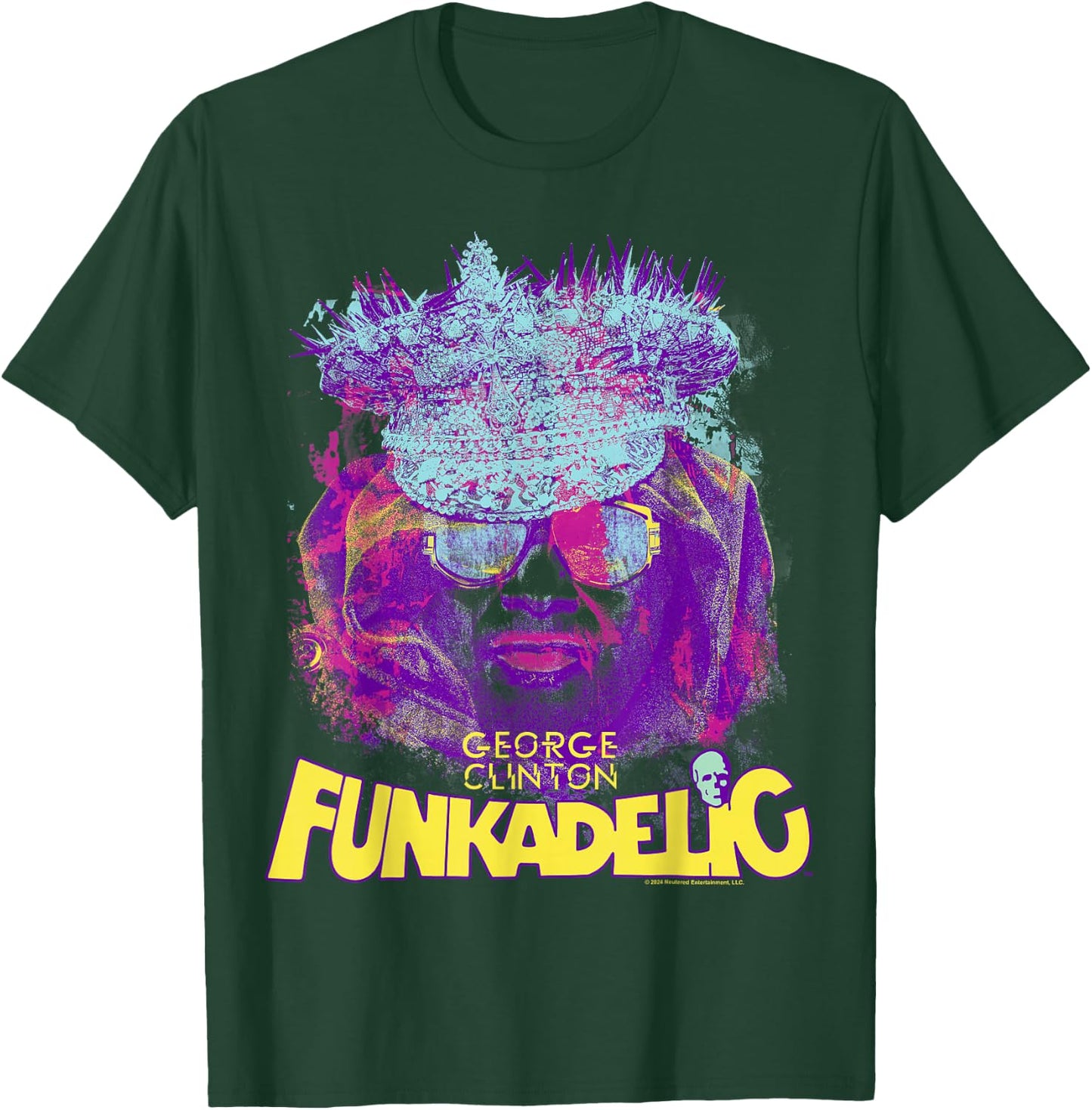 George Clinton Crown and Sunglasses T-Shirt - T-Shirt | Forest