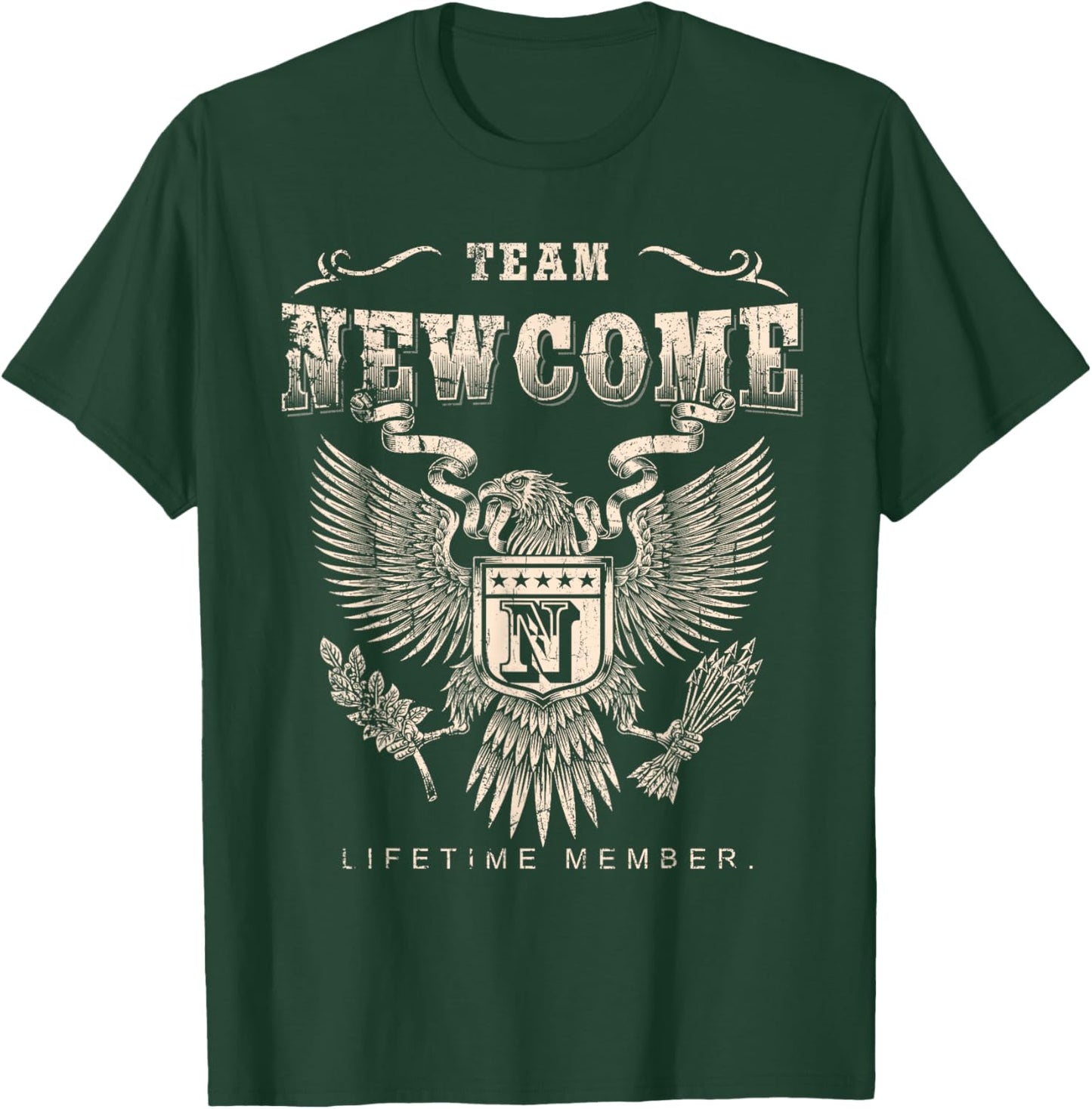 Team Newcome Lifetime Member - Newcome Name T-Shirt - T-Shirt | Forest