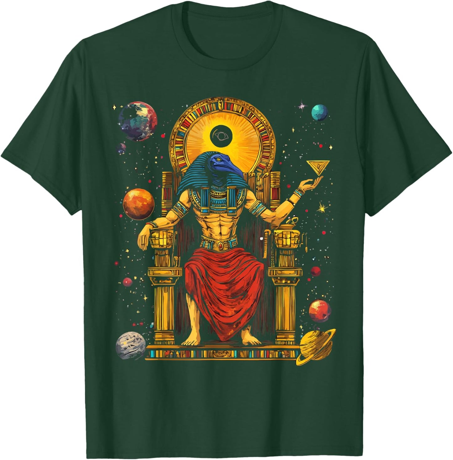 Thoth Egyptian God Egyptian Mythology Pyramid Ancient Egypt T-Shirt - T-Shirt | Forest