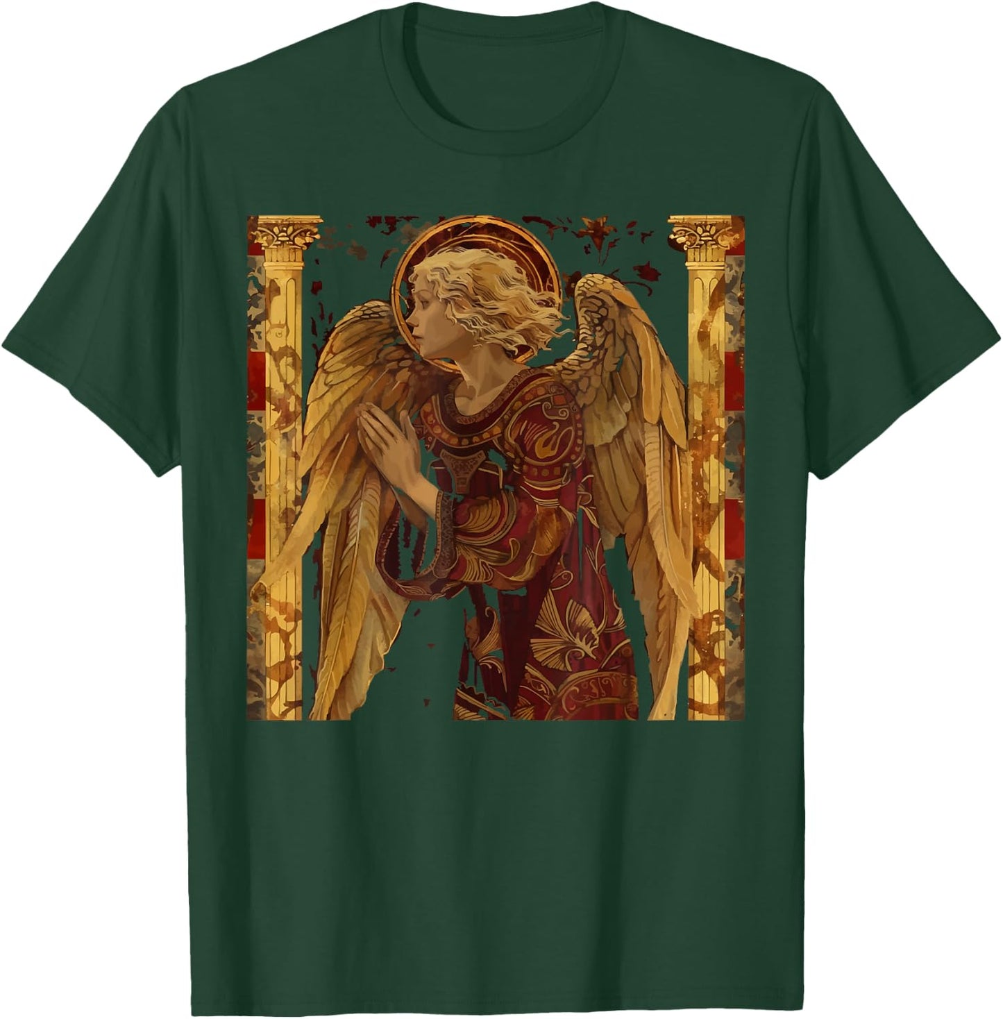 Archangel Gabriel Catholic Christianity Guardian Angel T-Shirt - T-Shirt | Forest