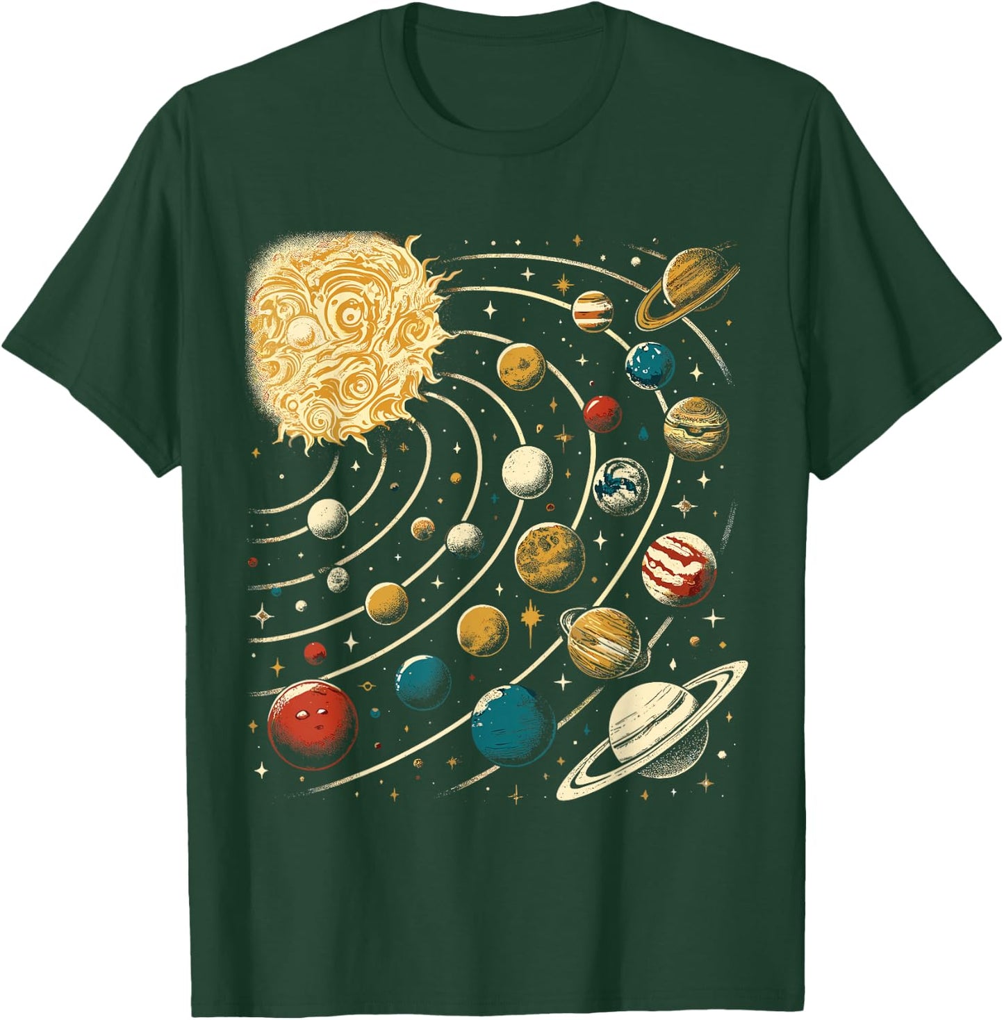 Solar System Planets Girls Boys Astronomy Space T-Shirt - T-Shirt | Forest