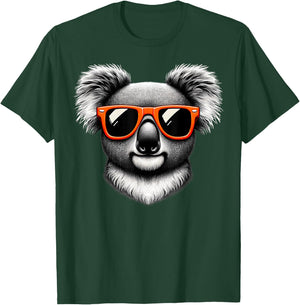 Cool Koala Wearing Sunglasses Graphic Art T-Shirt - T-Shirt | Forest