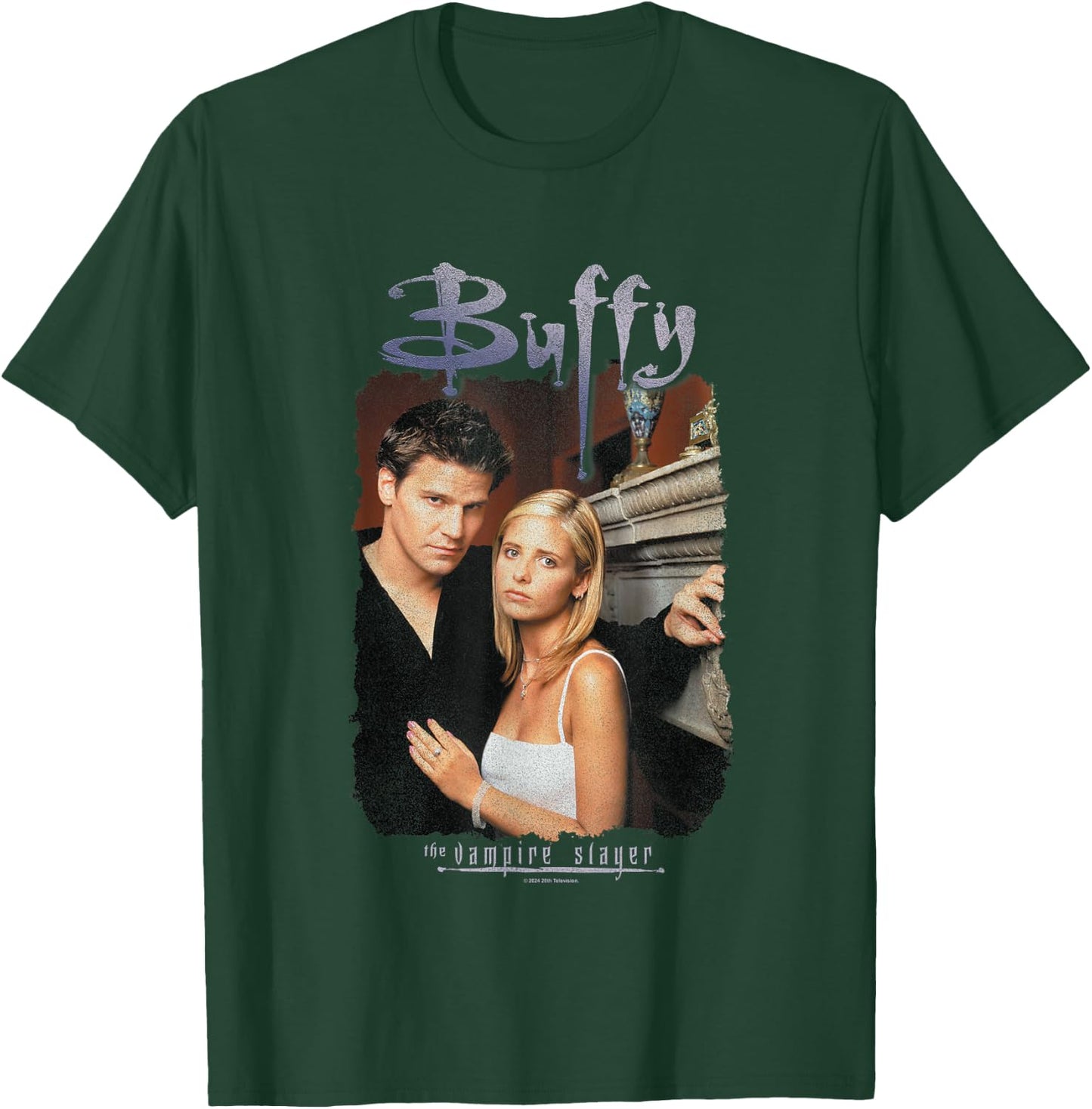 Buffy The Vampire Slayer Buffy & Angel Doomed Love Portrait T-Shirt - T-Shirt | Forest