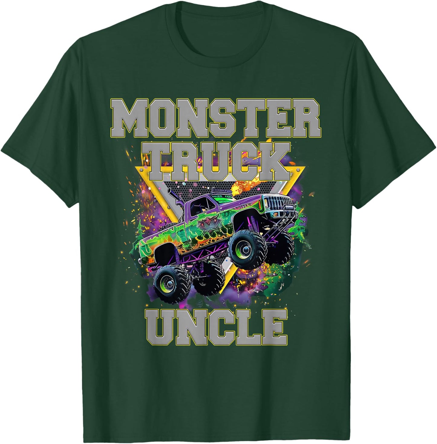 Monster Truck Uncle Monster Truck Are My Jam Truck Lovers T-Shirt - T-Shirt | Forest