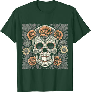 De Los Muertos Day of the Dead Sugar Skull Halloween Women T-Shirt - T-Shirt | Forest