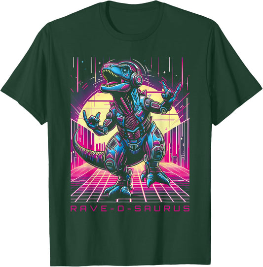 Rave Techno Dinosaur Festival T-Shirt - T-Shirt | Forest