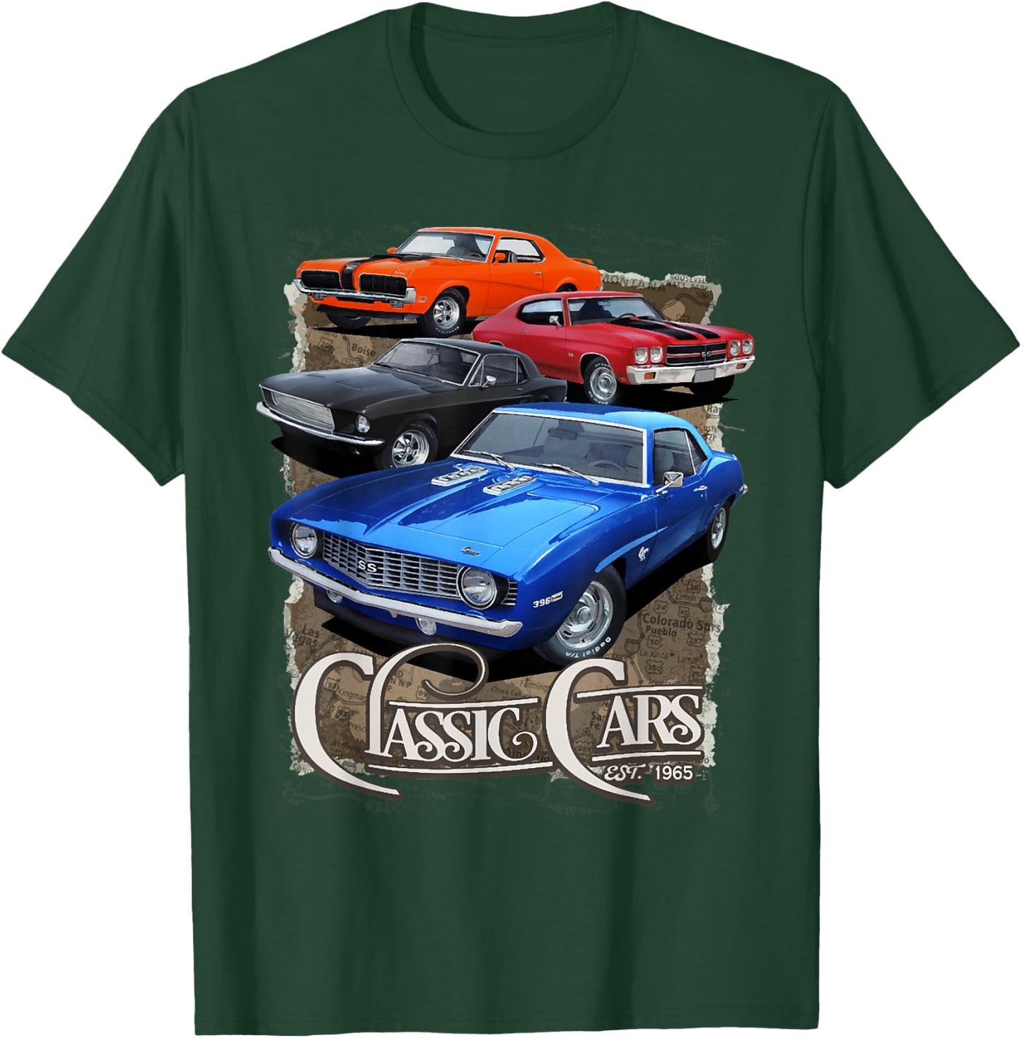 1970 64 65 66 67 68 69 71 72 Chevelle Chevys SS Muscle Car T-Shirt - T-Shirt | Forest