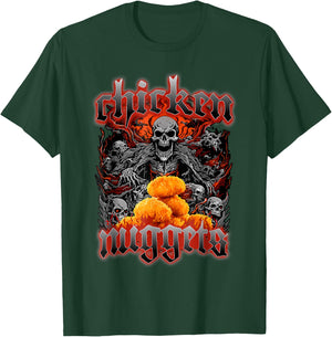 Chicken Nuggets Heavy Metal World Tour Hardcore Music T-Shirt - T-Shirt | Forest