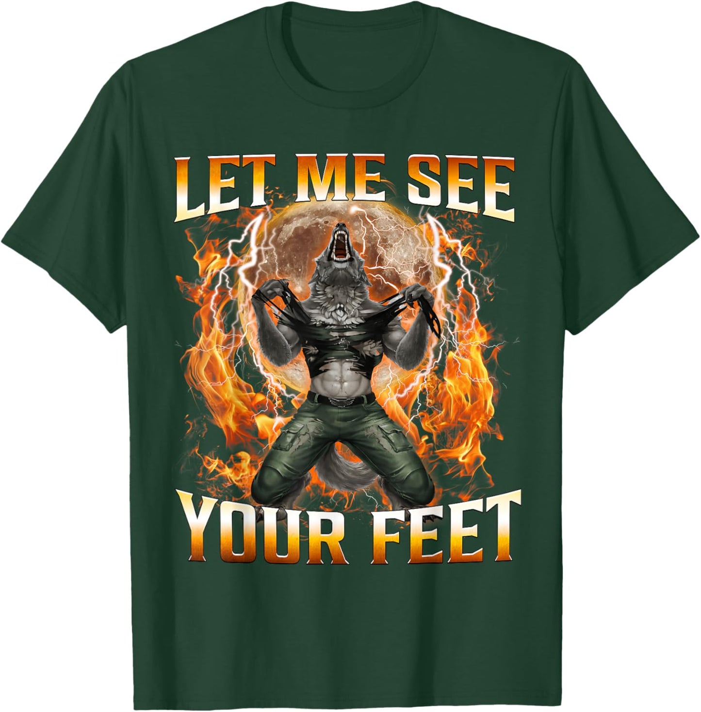 Let Me See Your Feet Funny Offensive Wolf Meme Women T-Shirt - T-Shirt | Forest