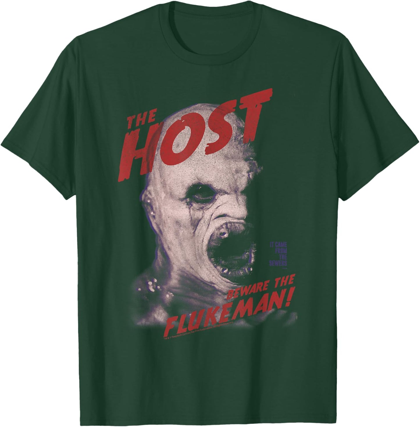 X-Files Epic Th Host Be Ware The Flukeman! Big Chest Poster T-Shirt - T-Shirt | Forest