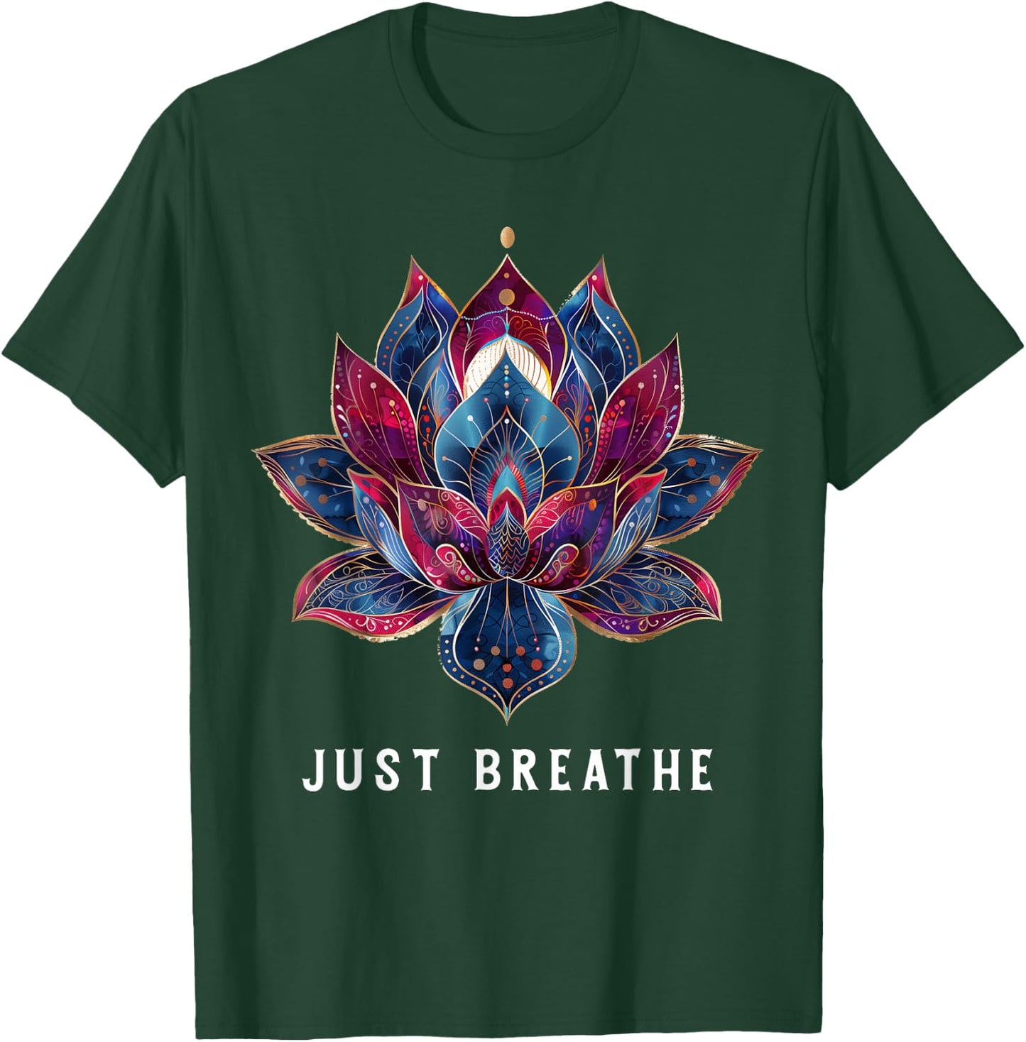 Yoga Lotus Flower Zen Buddhism Buddhist Buddha Meditation T-Shirt - T-Shirt | Forest