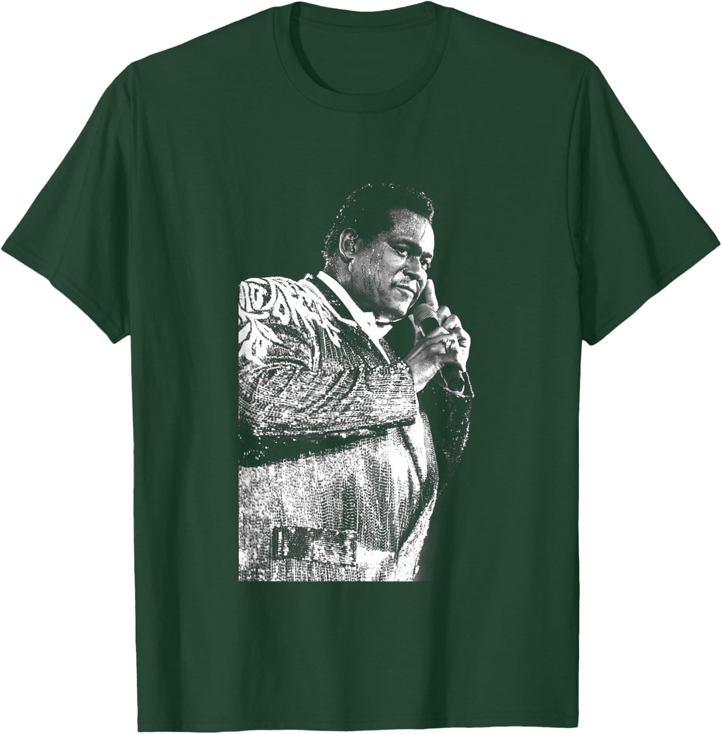 Stephen Wright Photography Luther Vandross Live , Men's -Adults, Black, Small, Short Sleeve, Classic Fit, , Regular, Medium Sleeve Length T-Shirt - T-Shirt | Forest