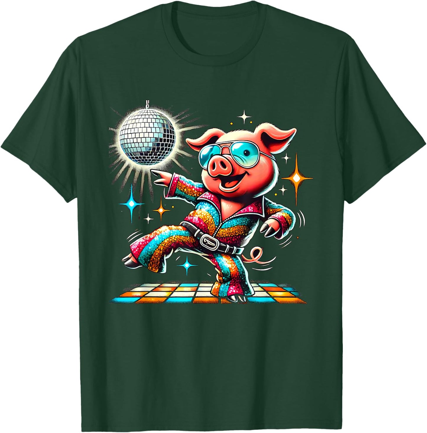 Aesthetic Pig Disco T-Shirt - T-Shirt | Forest