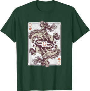 Cowgirl Queen of Hearts – Western Rodeo Card Design Boho T-Shirt - T-Shirt | Forest
