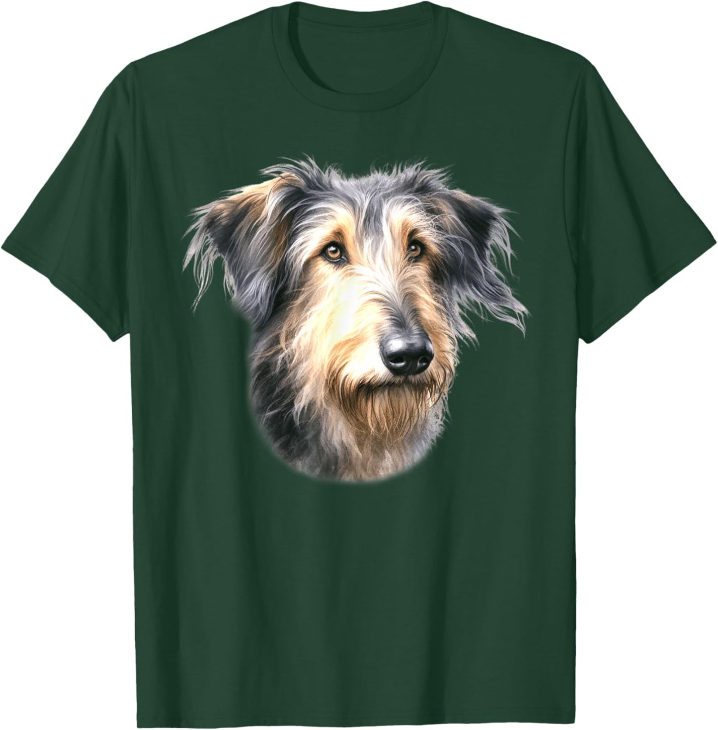 Irish Wolfhound Dog Portrait T-Shirt - T-Shirt | Forest