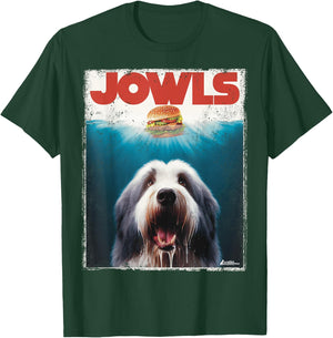 Jowls Old English Sheepdog, Paws Drooling, Dog Mom Top, Dad Men Women Kids T-Shirt - T-Shirt | Forest