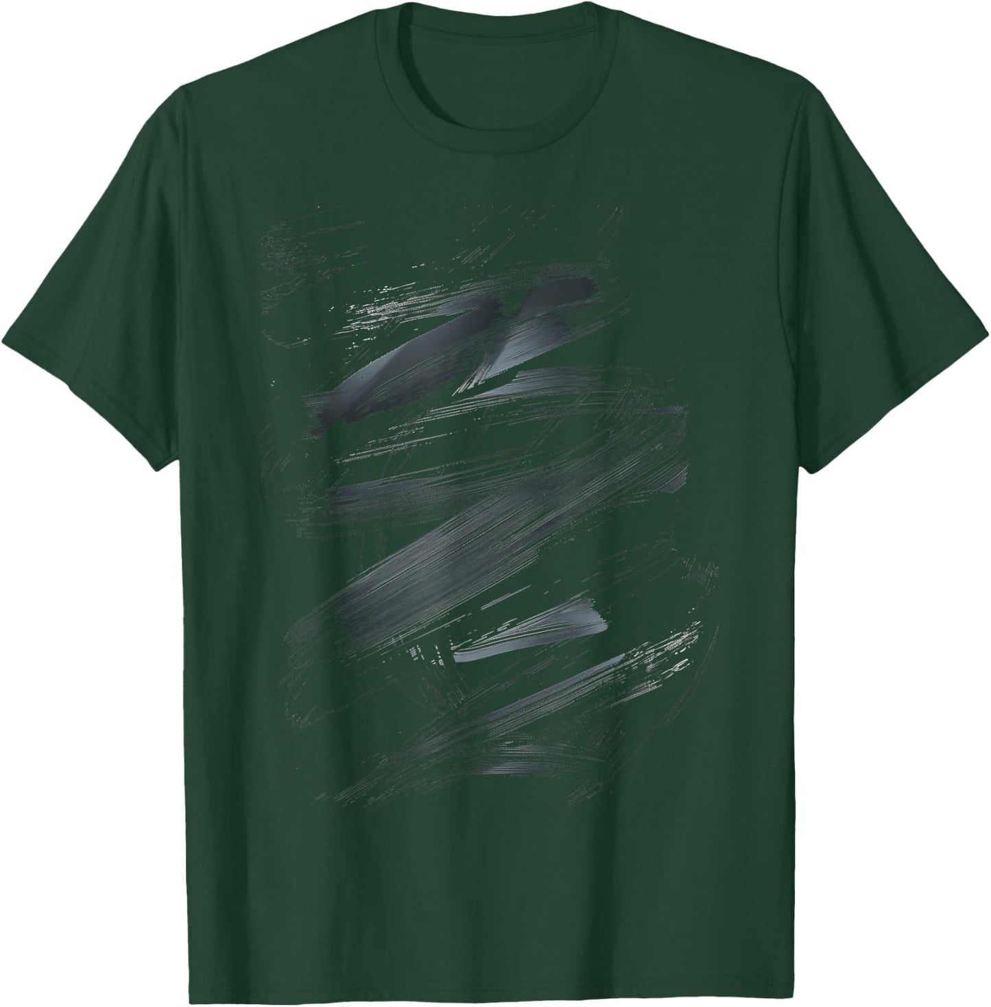 Black Brush Strokes Art Design Graphic T-Shirt - T-Shirt | Forest