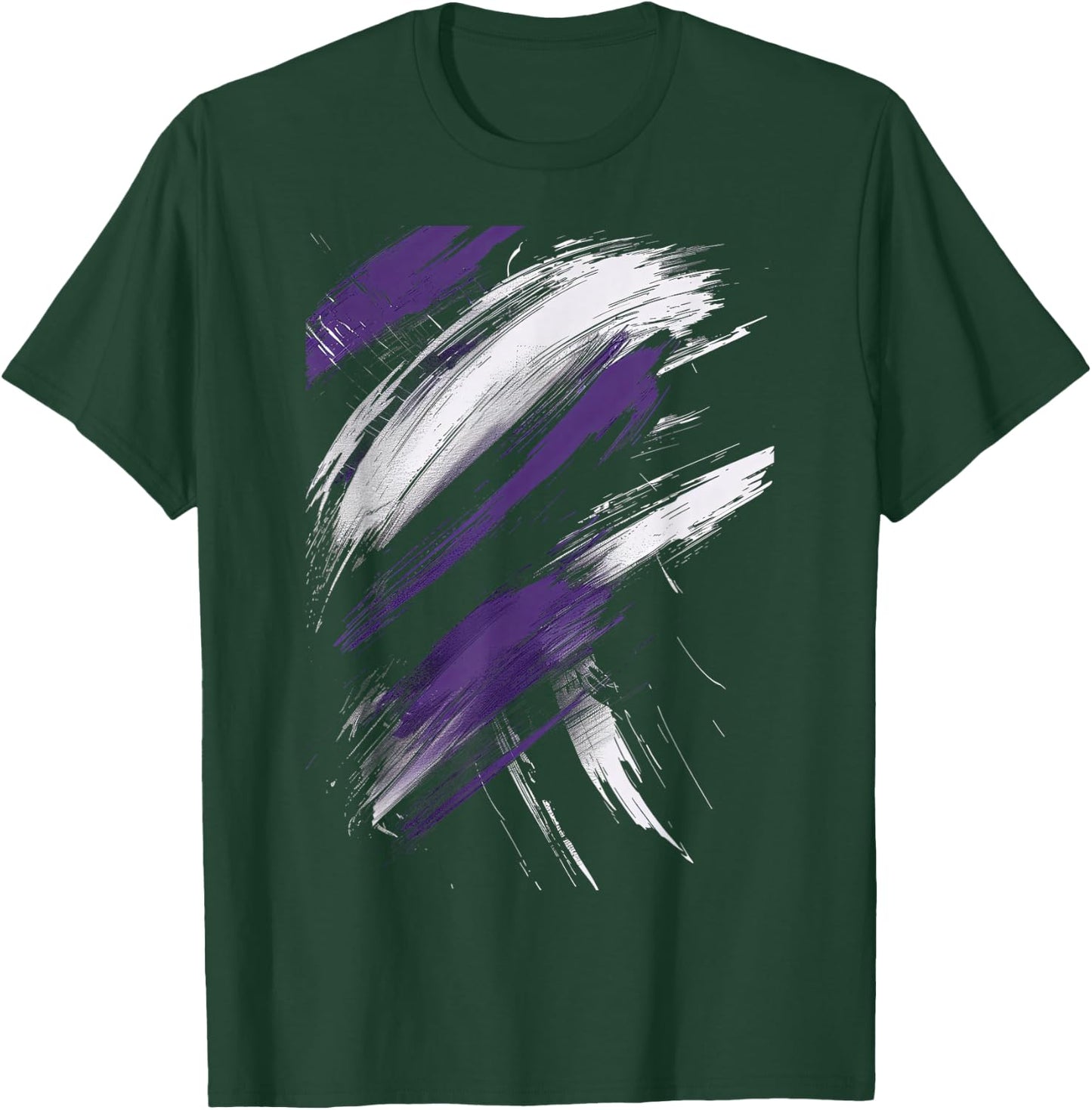 Purple And Black Brushstrokes Graphic T-Shirt - T-Shirt | Forest