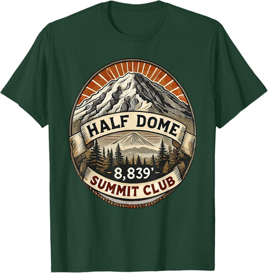Half Dome Summit Club Shirt Hiking T-Shirt - T-Shirt | Forest