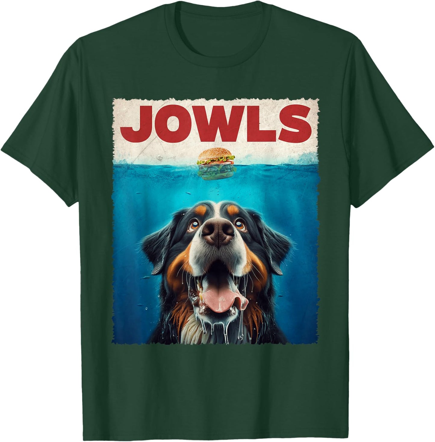 Bernese Mountain Dog Jowls Classic Adorable Animal Outfits Women Girls Kids T-Shirt - T-Shirt | Forest