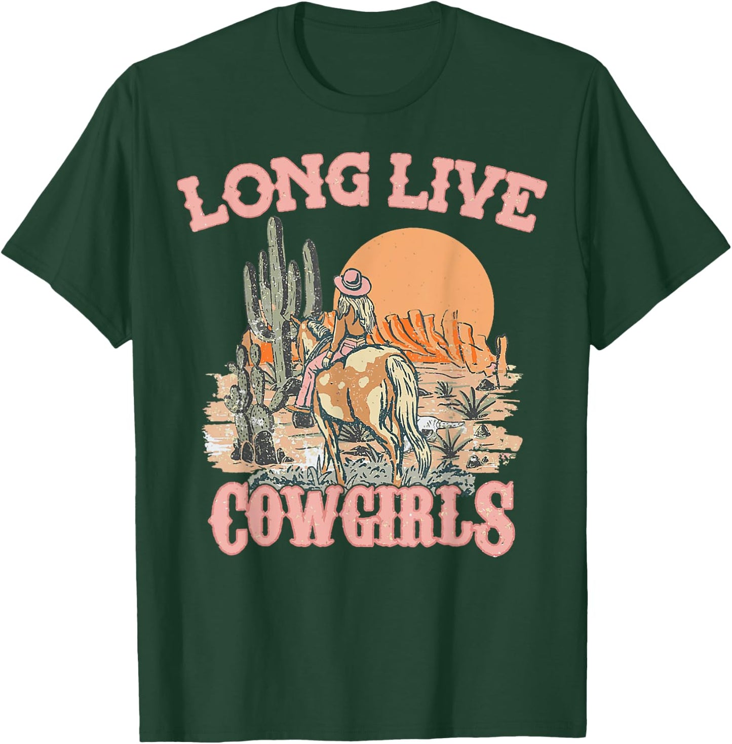Long Live Howdy Rodeo Western Country Southern Cowgirls T-Shirt - T-Shirt | Forest