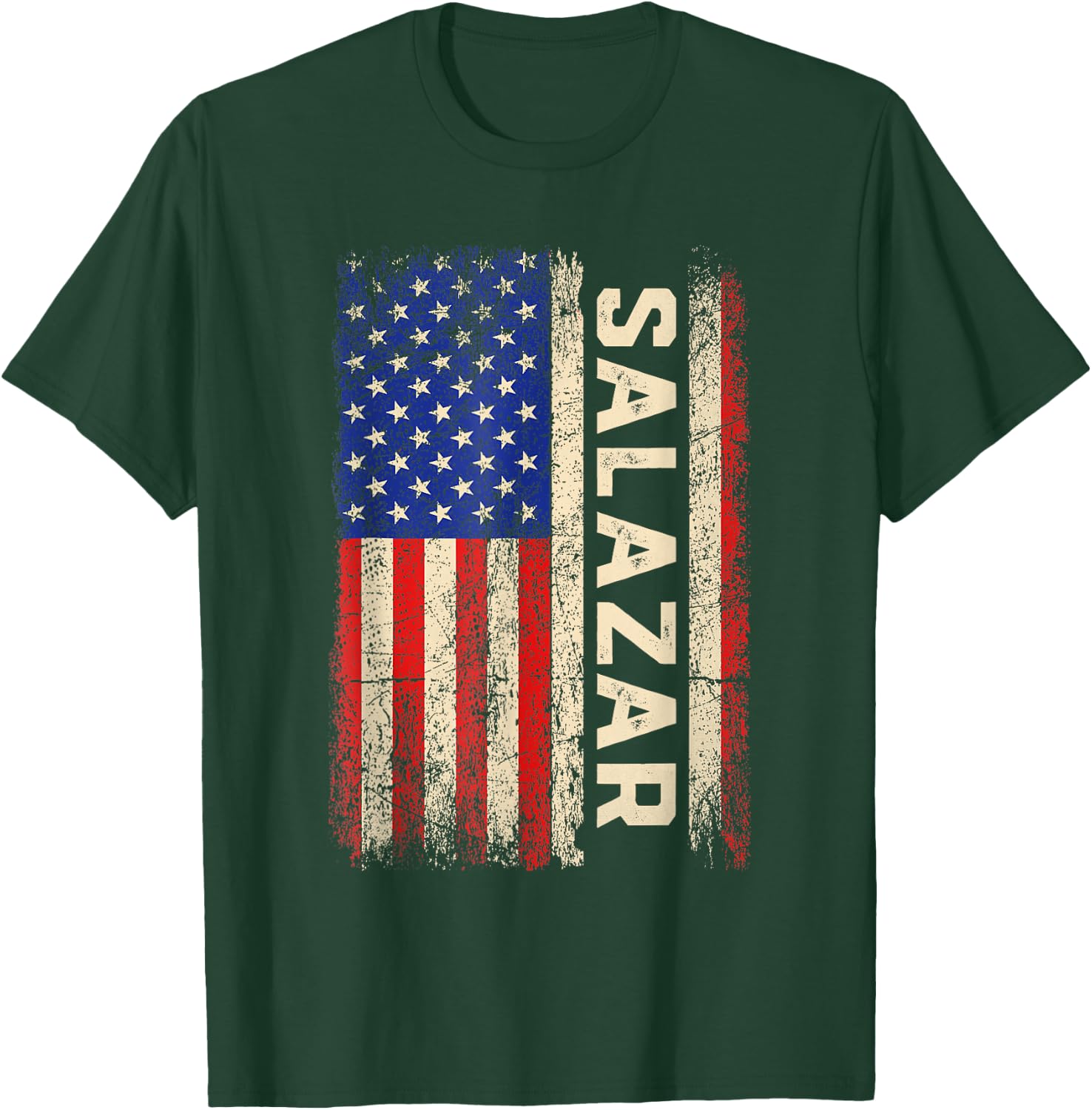 Salazar Last Name Shirt Salazar Name American Flag Kids Men T-Shirt - T-Shirt | Forest