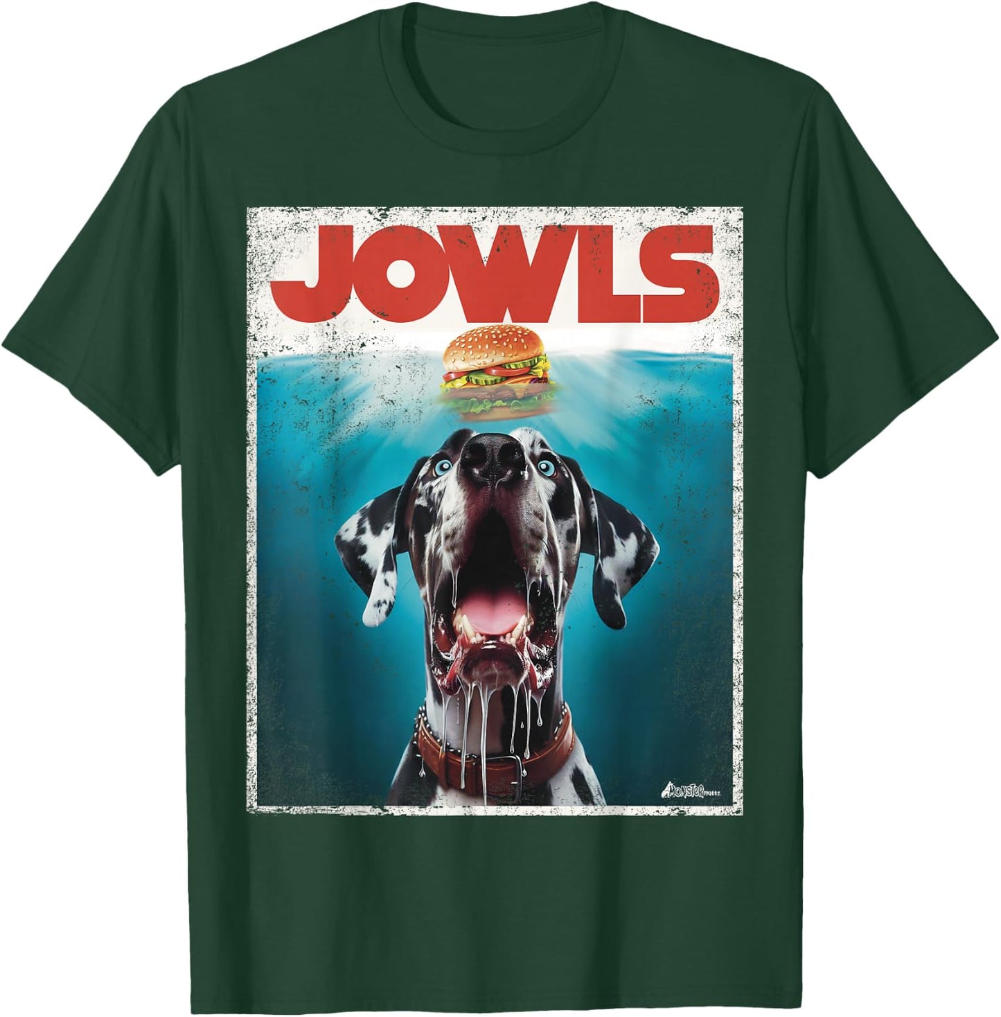 Great Dane Jowls, Paws Harlequin, Blue Eyes Dog Mom, Dog Dad T-Shirt - T-Shirt | Forest
