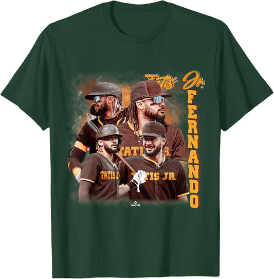 Fernando Tatis Jr. | San Diego Baseball Player | MLBTAT5005 T-Shirt - T-Shirt | Forest