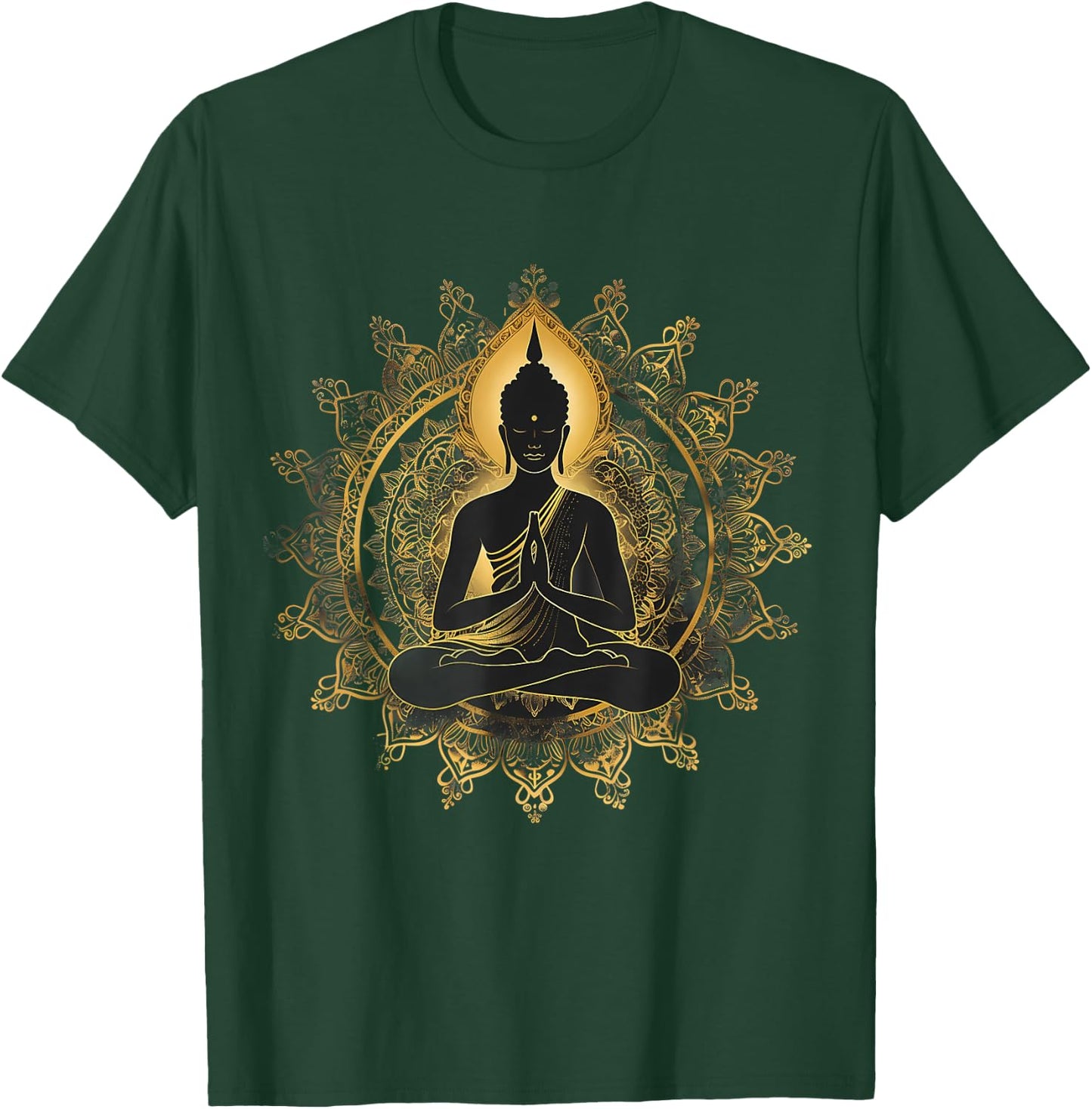 Meditation Zen Buddha Mandala Spiritual Buddhist Hindu T-Shirt - T-Shirt | Forest