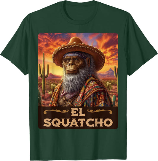 Guardian of the desert: Bigfoot, Sasquatch, & El Squatcho T-Shirt - T-Shirt | Forest