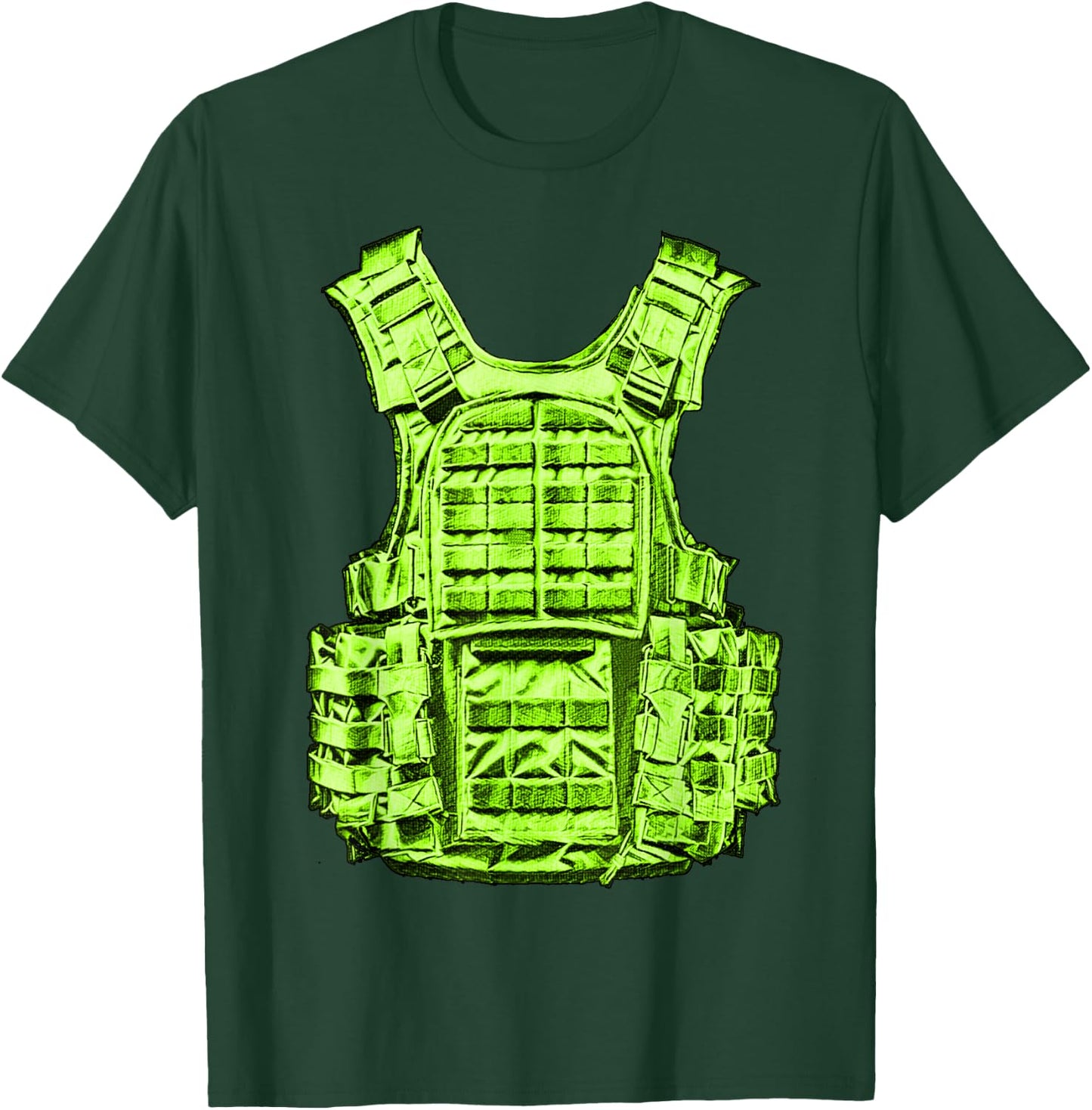 Green Staying Ready Green Color Graphic T-Shirt - T-Shirt | Forest