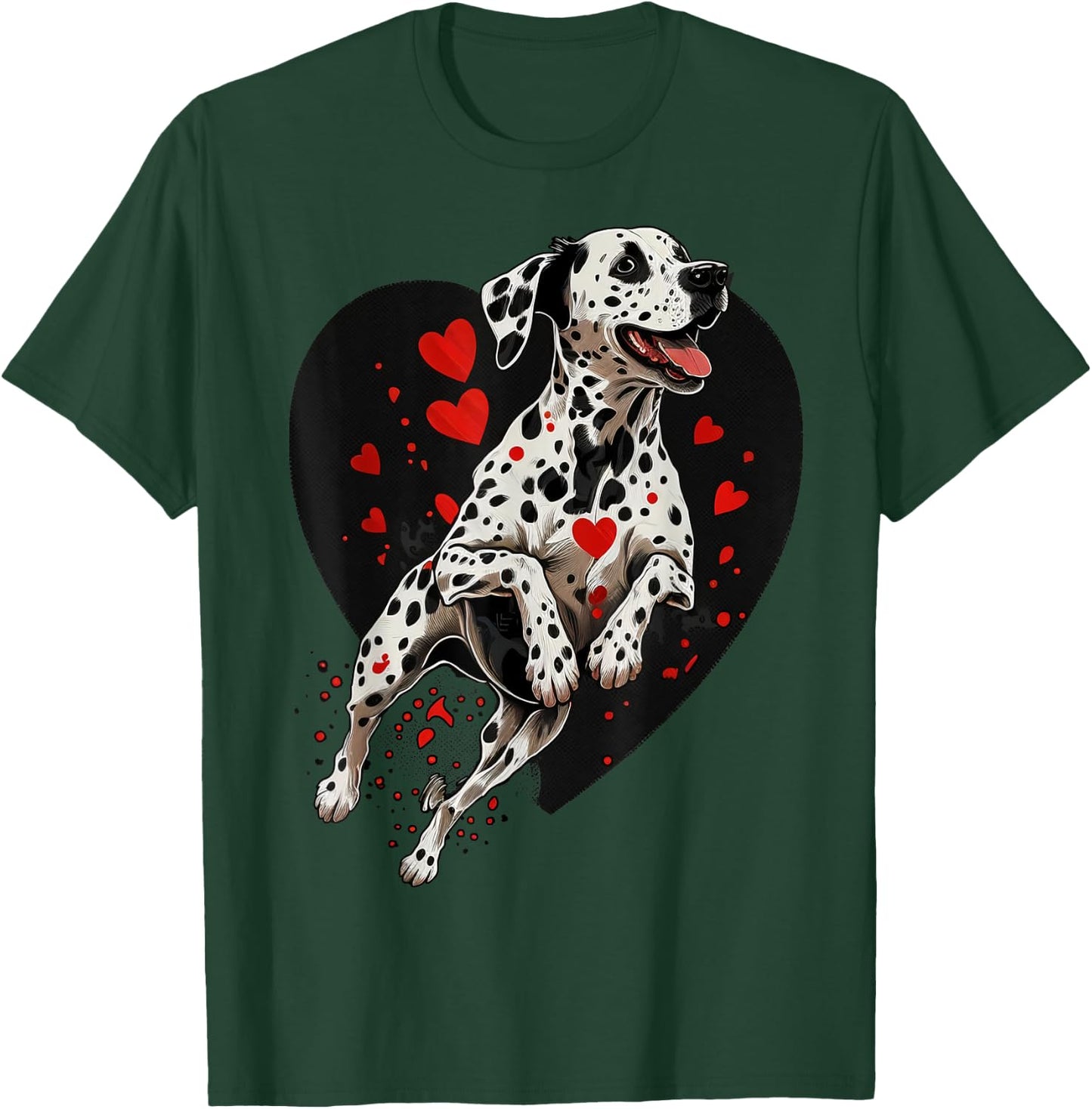 Dalmatian Love Heart for Valentines Day on Dalmatian Lover T-Shirt - T-Shirt | Forest