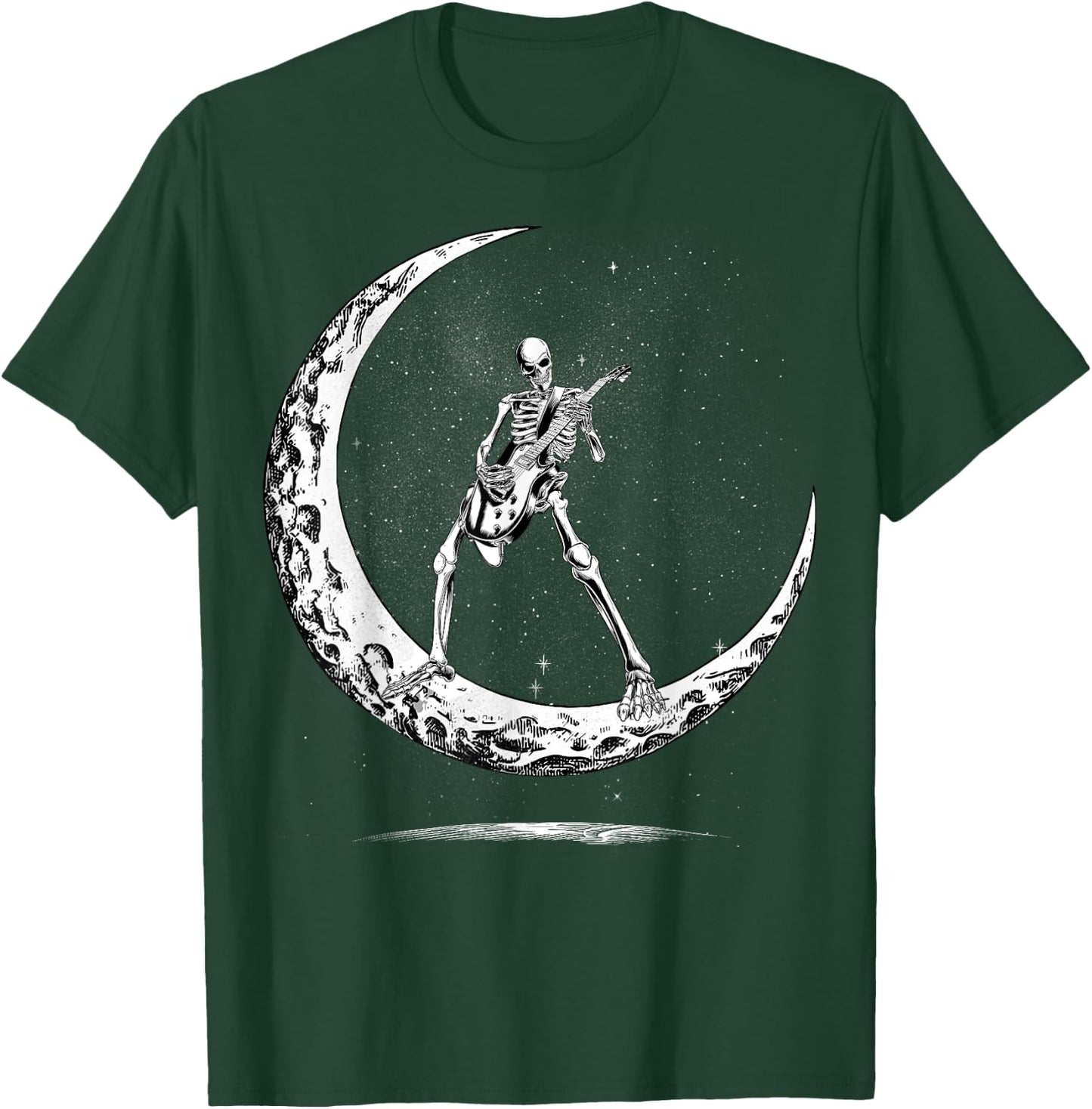 Skeleton Playing Guitar Rock And Roll Band Kids T-Shirt - T-Shirt | Forest