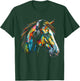 Horse Artwork Colourful Music Animal Headphones Horse T-Shirt - T-Shirt | Forest