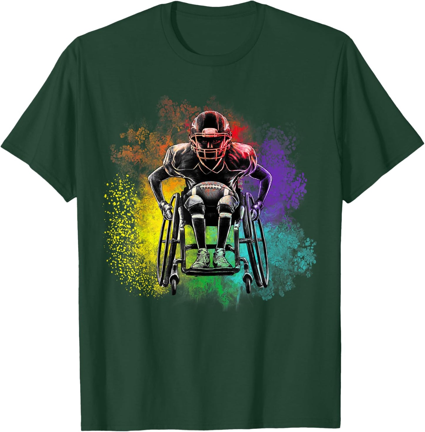 Football Wheelchair T-Shirt - T-Shirt | Forest