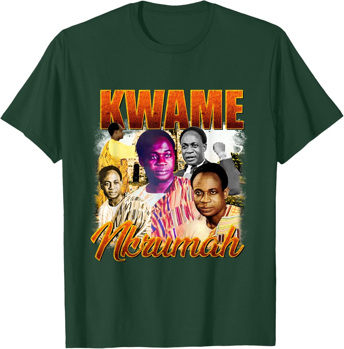 Kwame Nkrumah For Ghana 90's Vintage Bootleg T-Shirt - T-Shirt | Forest