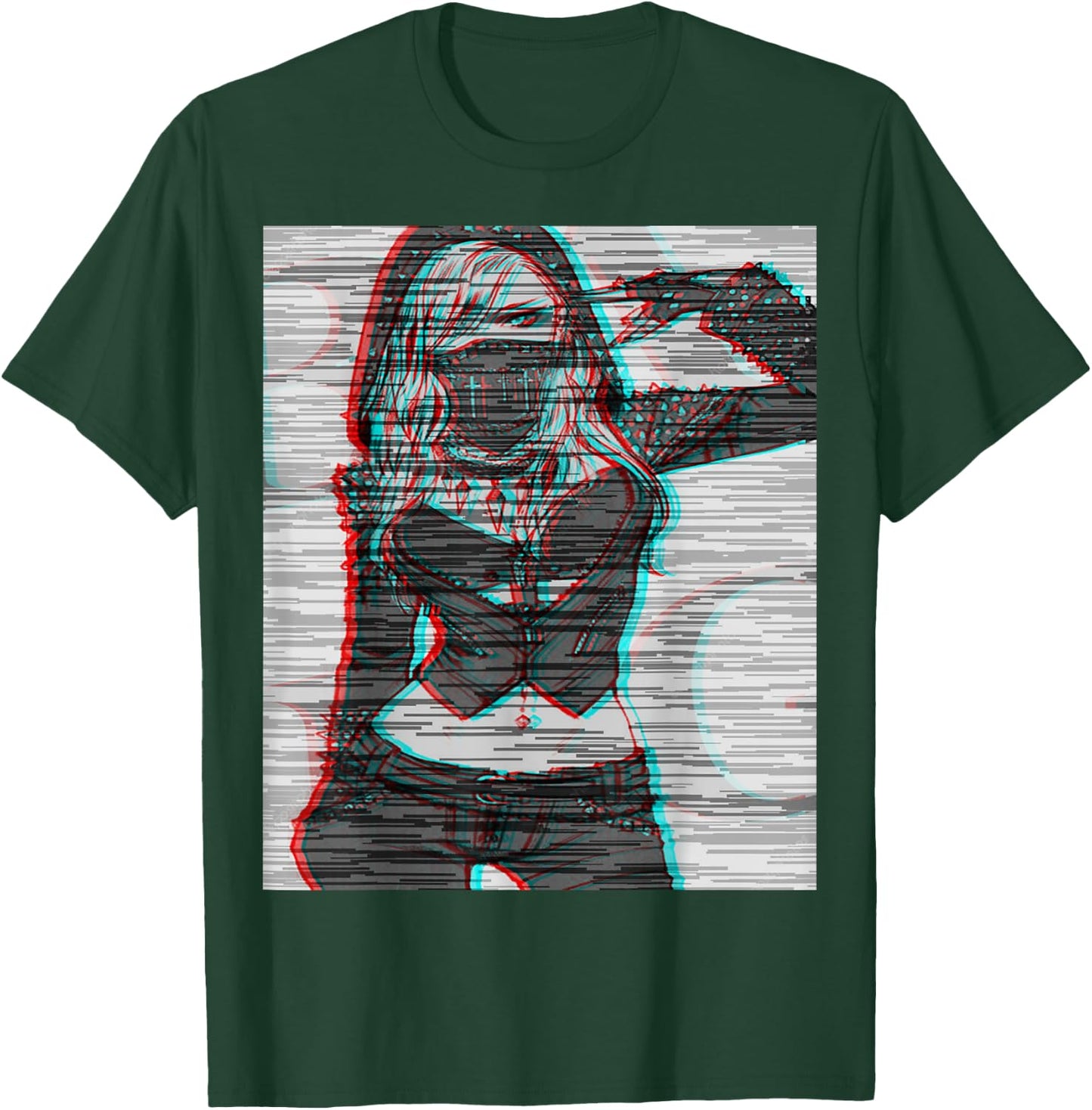 Gangsta glitch cyber assassin t shirt T-Shirt - T-Shirt | Forest