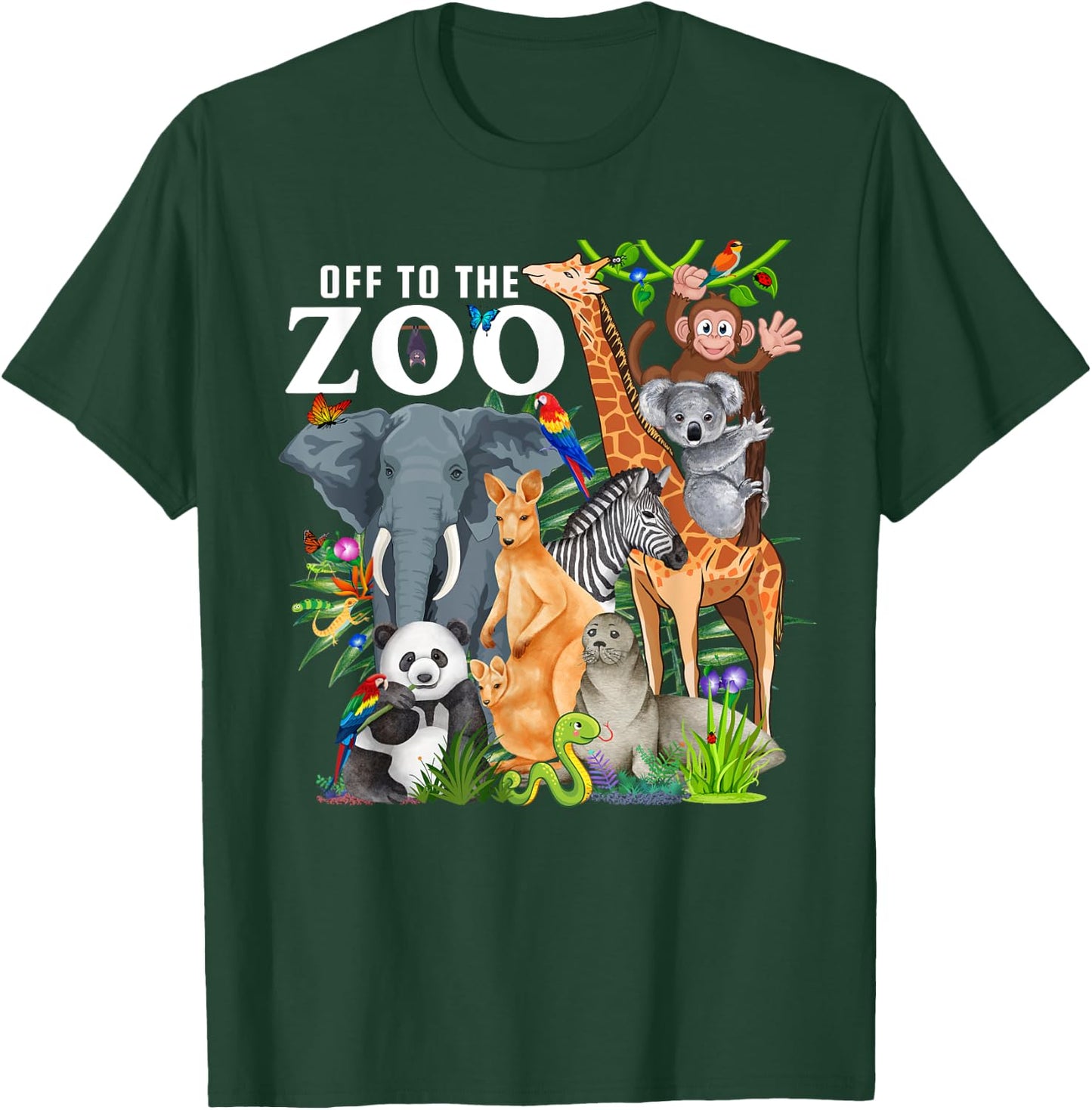 Zoo Animals Safari Party A Day At The Zoo Safari Zoo Animal T-Shirt - T-Shirt | Forest
