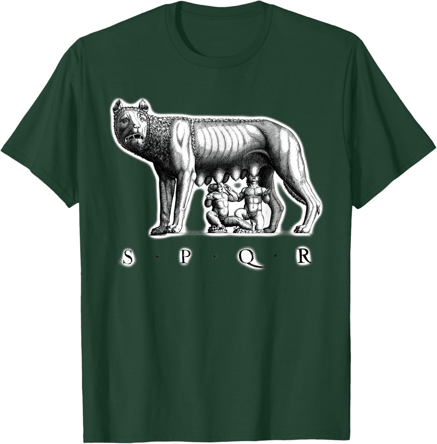 SPQR Roman Rome wolf Romulus Remus T-Shirt - T-Shirt | Forest